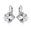 1 Pair Sweet Geometric Plating Inlay Copper Zircon Rhodium Plated Earrings