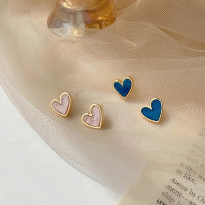 1 Pair Sweet Heart Shape Alloy Plating Women's Ear Clips Ear Studs