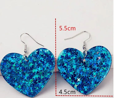 1 Pair Sweet Heart Shape Plating Arylic Ear Hook