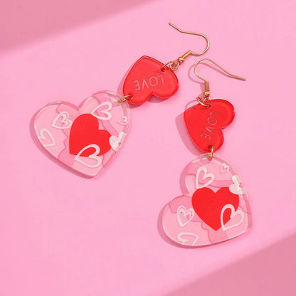 1 Pair Sweet Heart Shape Polishing Arylic Ear Hook