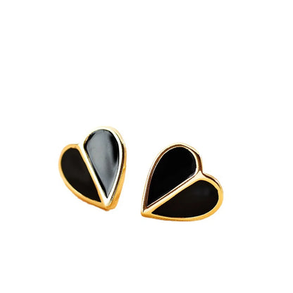 1 Pair Sweet Heart Shape Stainless Steel Plating Gold Plated Ear Studs