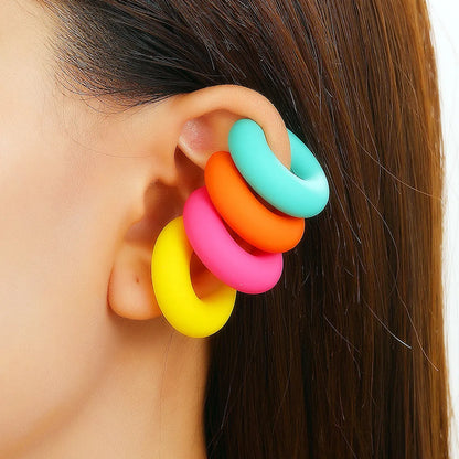 1 Pair Sweet Korean Style C Shape Geometric Plating CCB Alloy Ear Cuffs