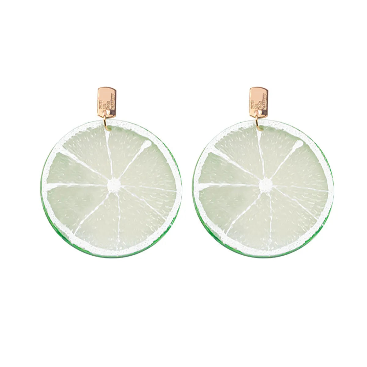 1 Pair Sweet Lemon Fruit Arylic Inlay Rhinestones Women'S Drop Earrings