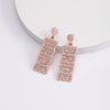 1 Pair Sweet Letter Alloy Seed Bead Huichol Earrings Drop Earrings