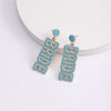 1 Pair Sweet Letter Alloy Seed Bead Huichol Earrings Drop Earrings