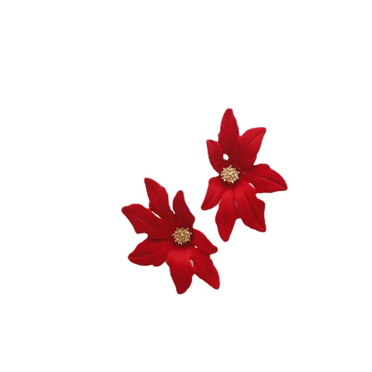 1 Pair Sweet Letter Cherry Flower Alloy Plating Women's Earrings