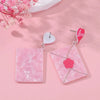 1 Pair Sweet Letter Heart Shape Flower Stamping Arylic Drop Earrings