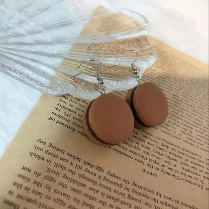 1 Pair Sweet Macarons Resin Drop Earrings