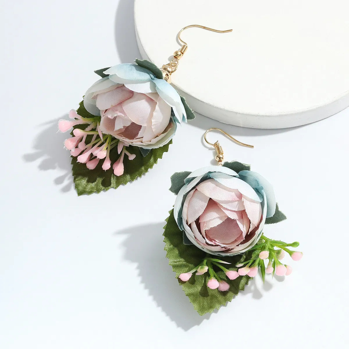 1 Pair Sweet Pastoral Flower Drop Earrings