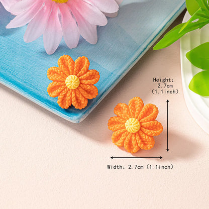 1 Pair Sweet Pastoral Flower Flowers Arylic Ear Studs