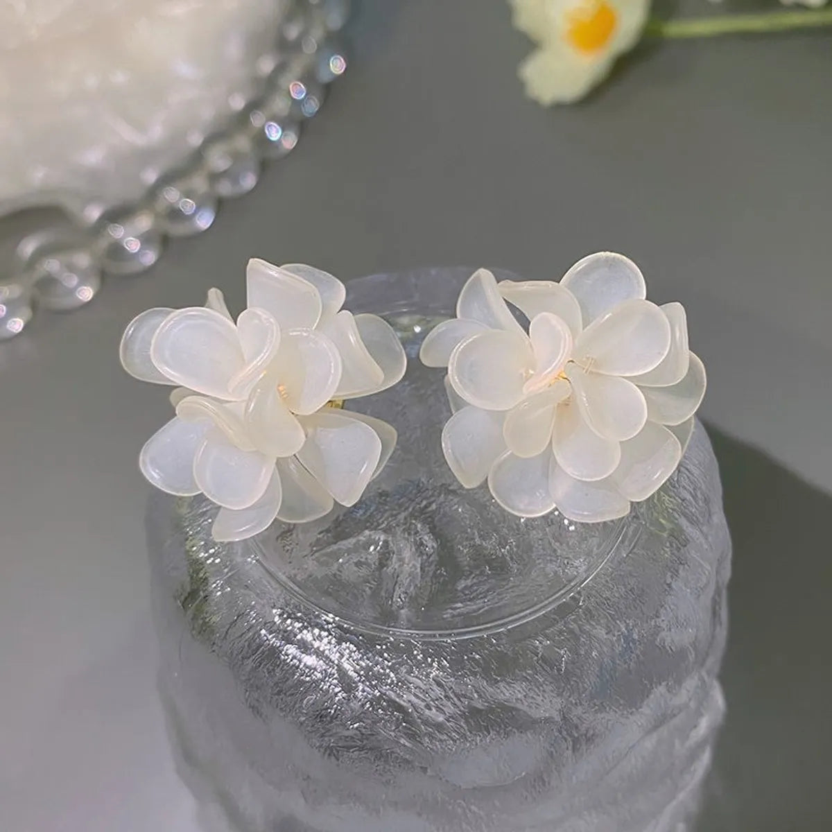 1 Pair Sweet Pastoral Korean Style Flower Alloy Ear Studs