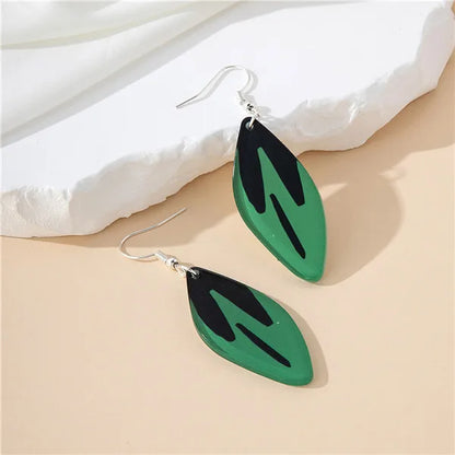 1 Pair Sweet Pastoral Leaves Arylic Drop Earrings