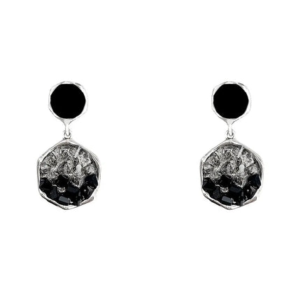 1 Pair Sweet Round Plating Inlay Alloy Artificial Diamond Drop Earrings