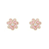 1 Pair Sweet Shiny Flower Layered Plating Inlay Copper Zircon White Gold Plated Gold Plated Ear Studs