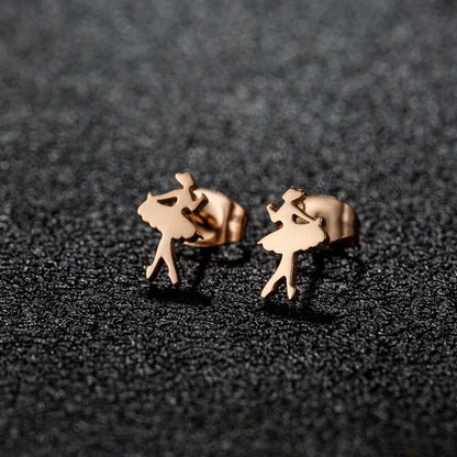 1 Pair Sweet Simple Style Artistic Animal Irregular Polishing Plating 304 Stainless Steel 18K Gold Plated Ear Studs