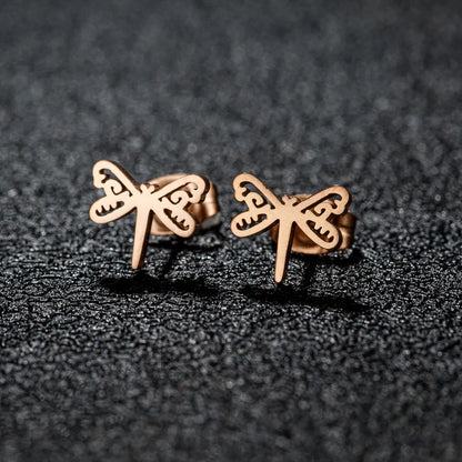 1 Pair Sweet Simple Style Artistic Animal Irregular Polishing Plating 304 Stainless Steel 18K Gold Plated Ear Studs