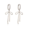 1 Pair Sweet Simple Style Commute Bow Knot Copper Drop Earrings