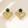 1 Pair Sweet Simple Style Flower Alloy Gold Plated Ear Studs