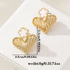 1 Pair Sweet Simple Style Flower Alloy Gold Plated Ear Studs