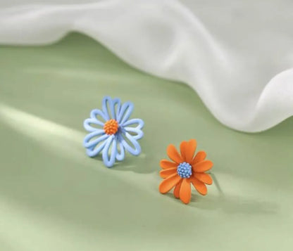 1 Pair Sweet Simple Style Flower Arylic Sterling Silver Ear Studs