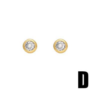 1 Pair Sweet Simple Style Flower Butterfly Plating Inlay Copper Zircon 18k Gold Plated Ear Studs