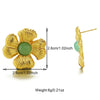 1 Pair Sweet Simple Style Flower Inlay 304 Stainless Steel Zircon 18K Gold Plated Ear Studs