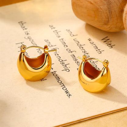 1 Pair Sweet Simple Style Flower Inlay 304 Stainless Steel Zircon 18K Gold Plated Ear Studs