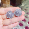 1 Pair Sweet Simple Style Flower Plating Inlay Copper Zircon Drop Earrings