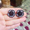 1 Pair Sweet Simple Style Flower Plating Inlay Copper Zircon Drop Earrings