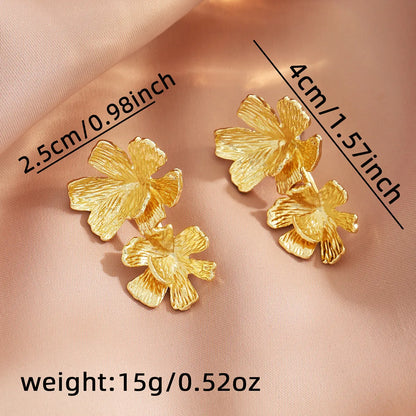 1 Pair Sweet Simple Style Flower Zinc Alloy Ear Studs