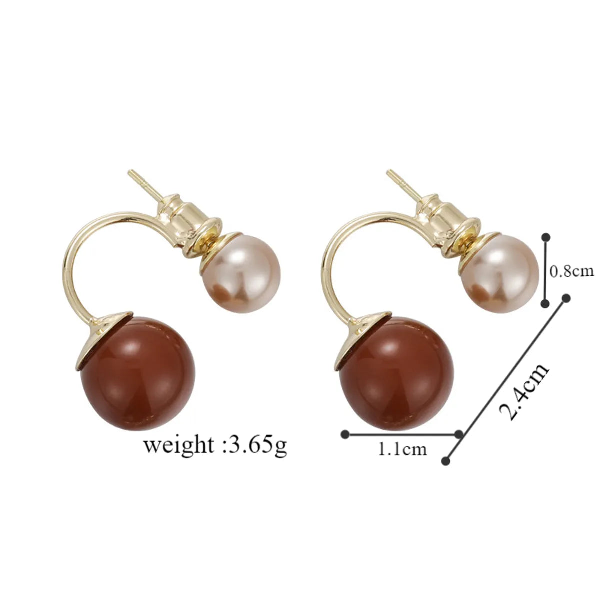 1 Pair Sweet Simple Style Geometric Imitation Pearl Alloy Ear Studs