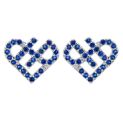 1 Pair Sweet Simple Style Heart Shape Plating Inlay Copper Zircon White Gold Plated Ear Studs