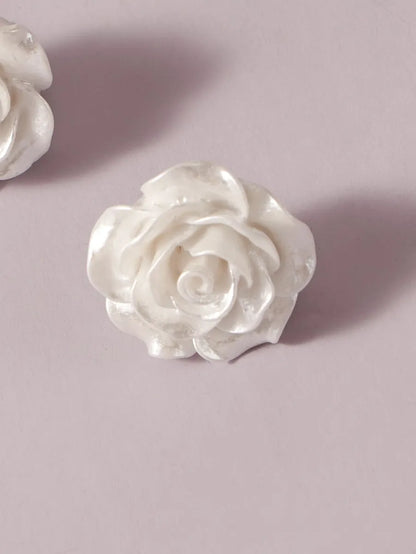 1 Pair Sweet Simple Style Rose Arylic Acrylic Ear Studs