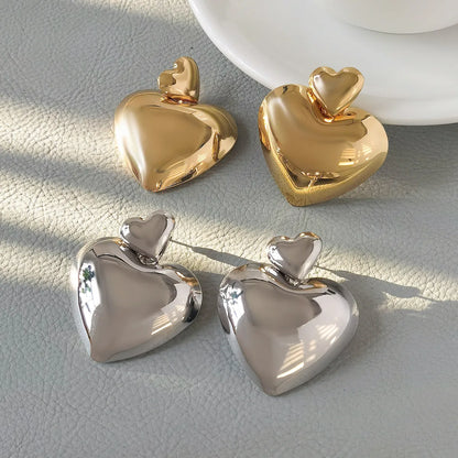 1 Pair Sweet Simple Style Solid Color Alloy Ear Studs