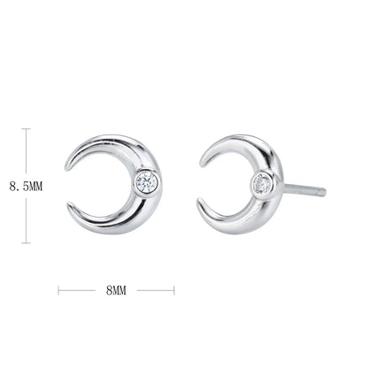 1 Pair Sweet Solid Color Plating Inlay Sterling Silver Zircon Gold Plated Ear Studs