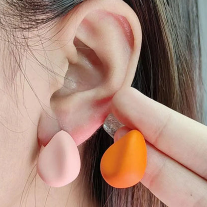 1 Pair Sweet Solid Color Spray Paint Arylic Ear Studs