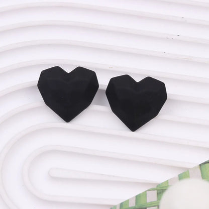 1 Pair Sweet Solid Color Spray Paint Arylic Ear Studs