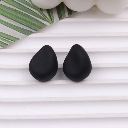 1 Pair Sweet Solid Color Spray Paint Arylic Ear Studs