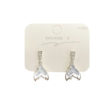 1 Pair Sweet Star Inlay Alloy Zircon Drop Earrings