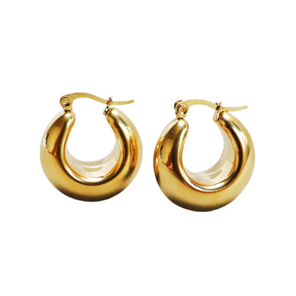 1 Pair Sweet U Shape Plating Stainless Steel Earrings