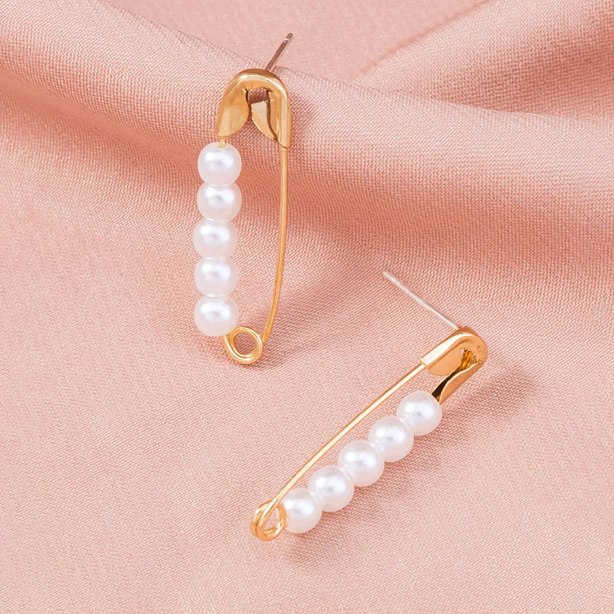 1 Pair Vacation Beach C Shape Pin Beaded Soft Clay Ear Studs