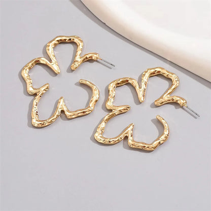 1 Pair Vacation Beach Simple Style Conch Heart Shape Flower Alloy Drop Earrings Ear Studs