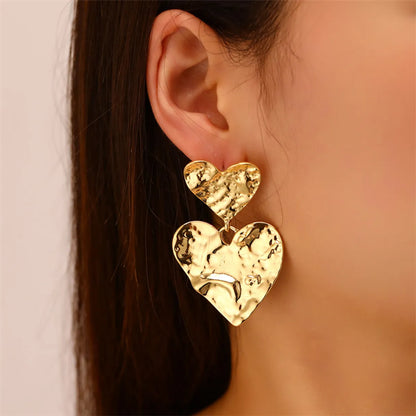 1 Pair Vacation Beach Simple Style Conch Heart Shape Flower Alloy Drop Earrings Ear Studs