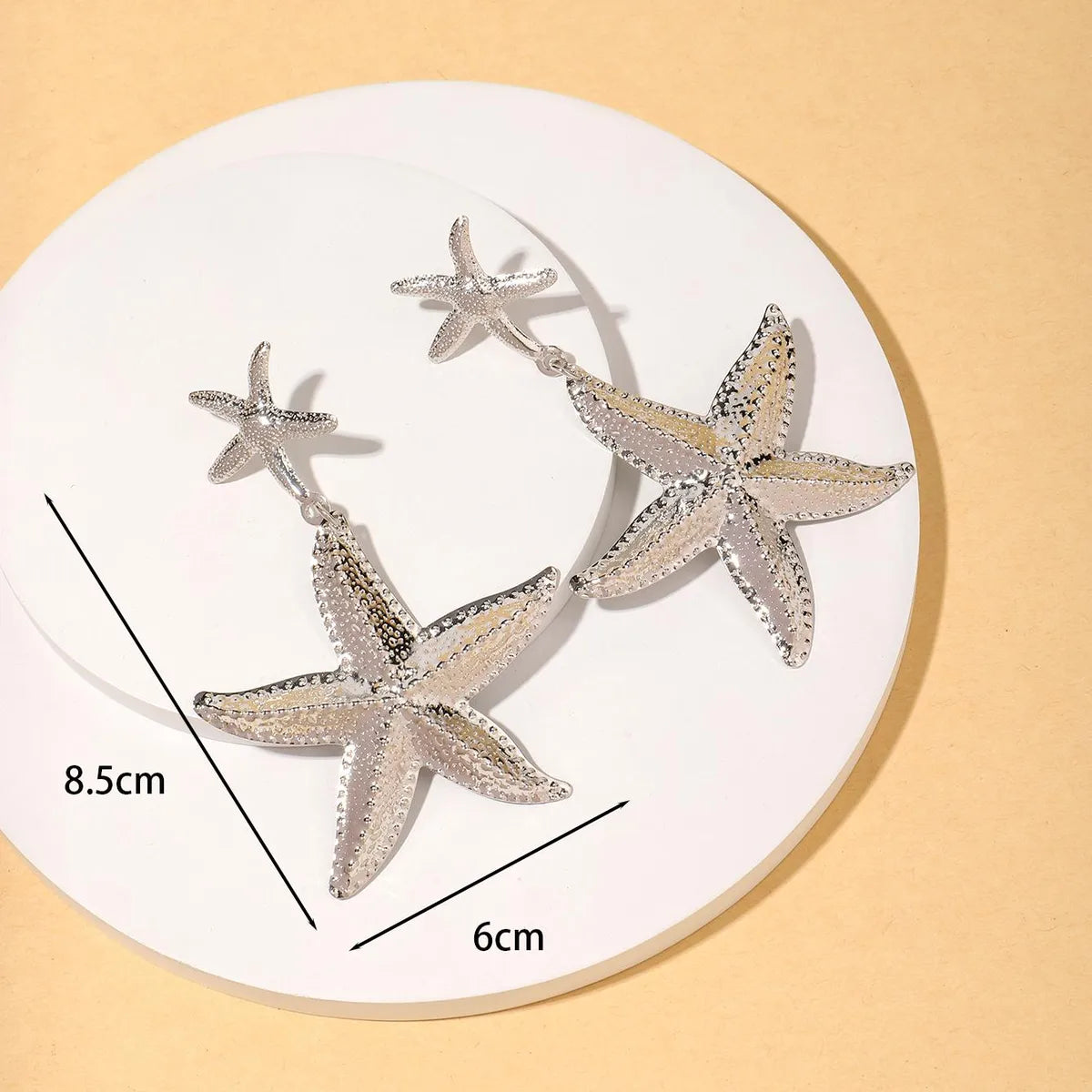 1 Pair Vacation Beach Starfish Alloy Drop Earrings