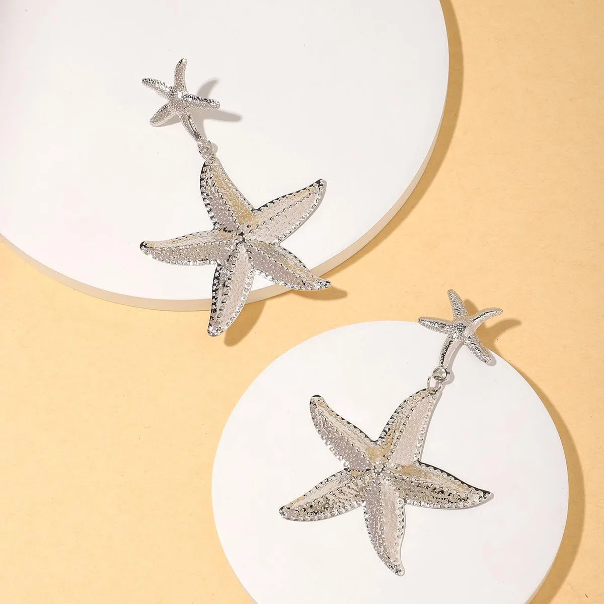 1 Pair Vacation Beach Starfish Alloy Drop Earrings