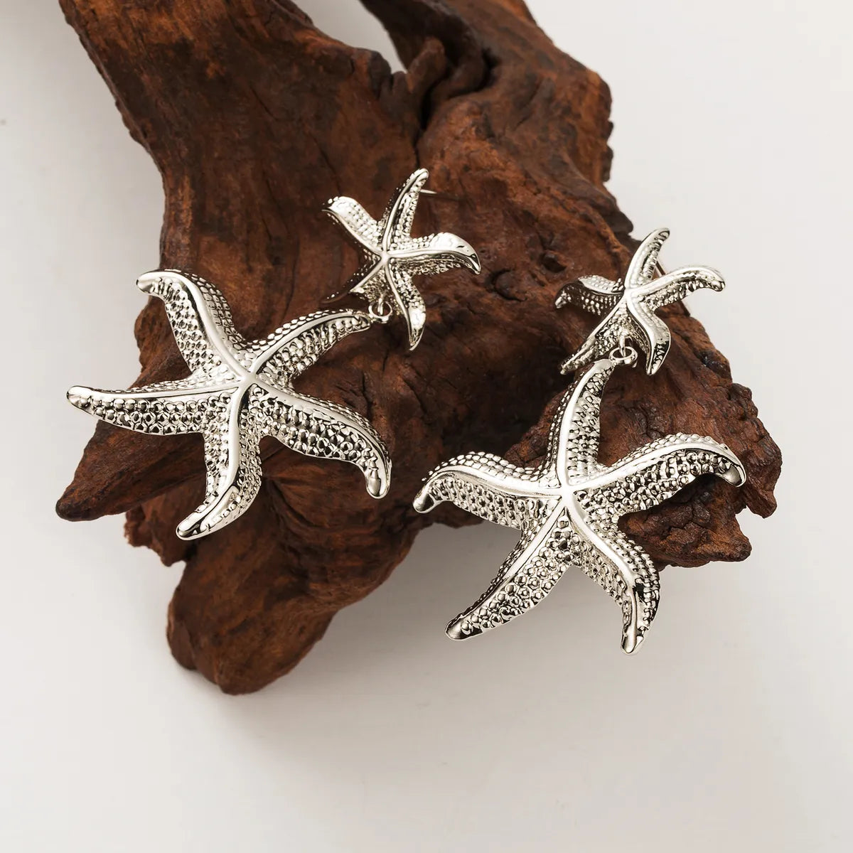 1 Pair Vacation Beach Starfish Stainless Steel 18k Gold Plated Ear Studs