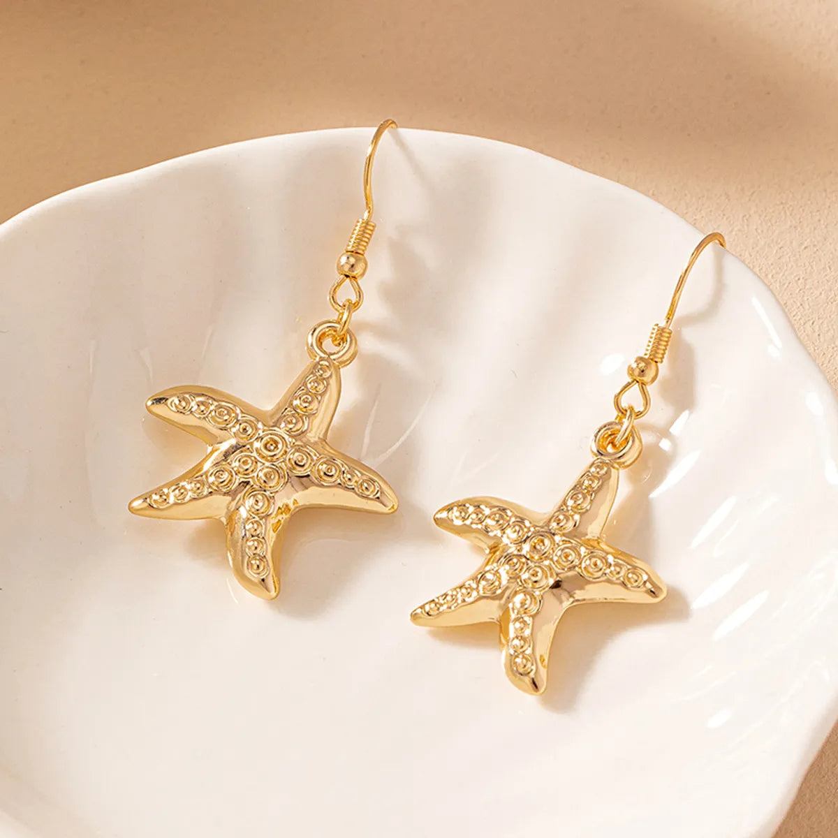 1 Pair Vacation Beach Starfish Zinc Alloy Drop Earrings