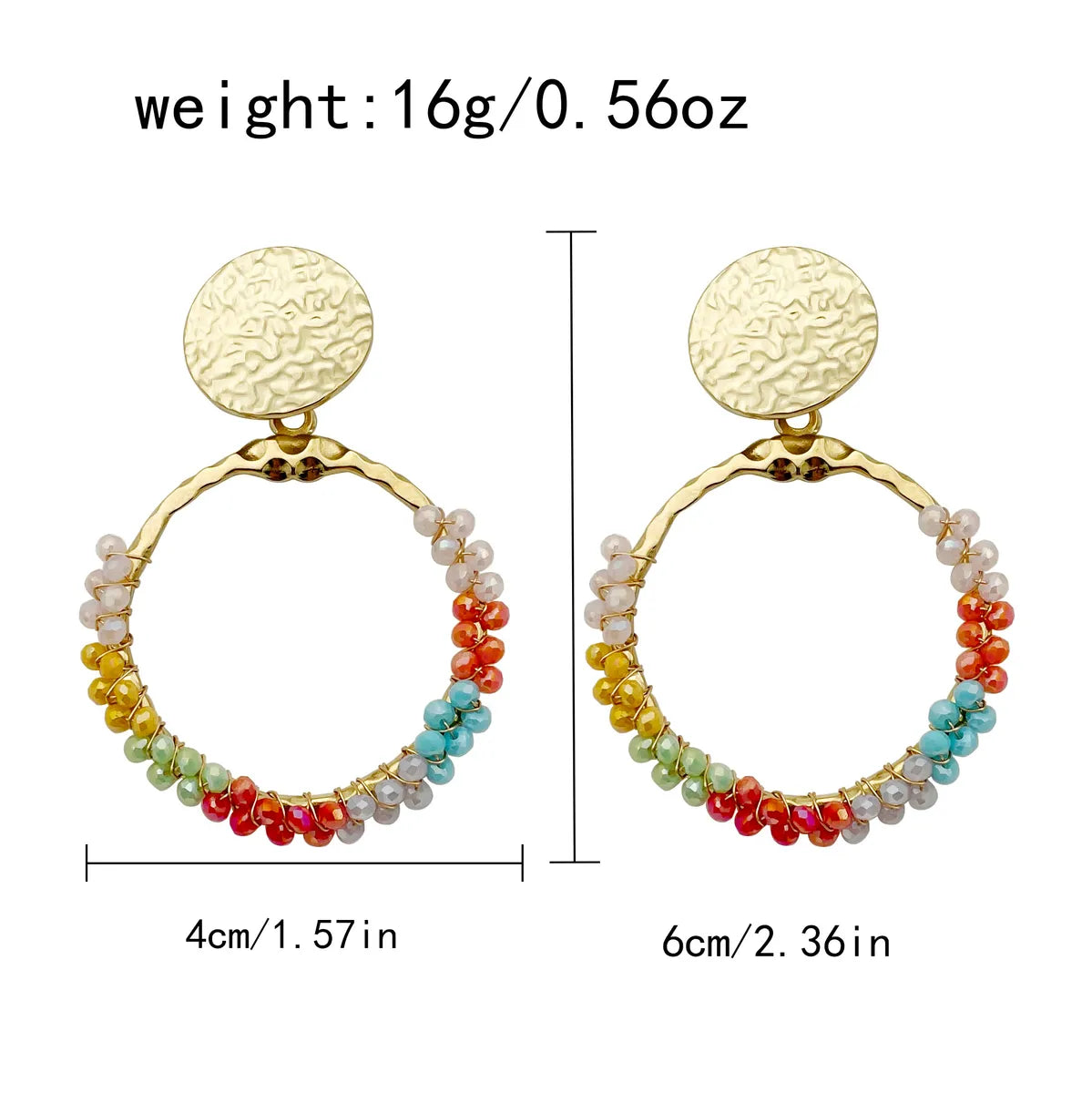 1 Pair Vacation Bohemian Round Heart Shape Patchwork Plating Inlay 304 Stainless Steel Natural Stone 14K Gold Plated Drop Earrings