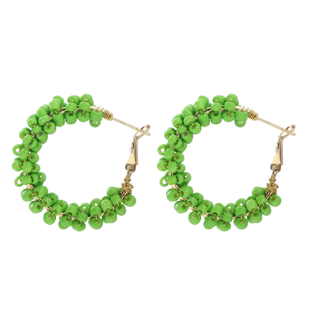 1 Pair Vacation Circle Plastic Resin Women'S Hoop Earrings