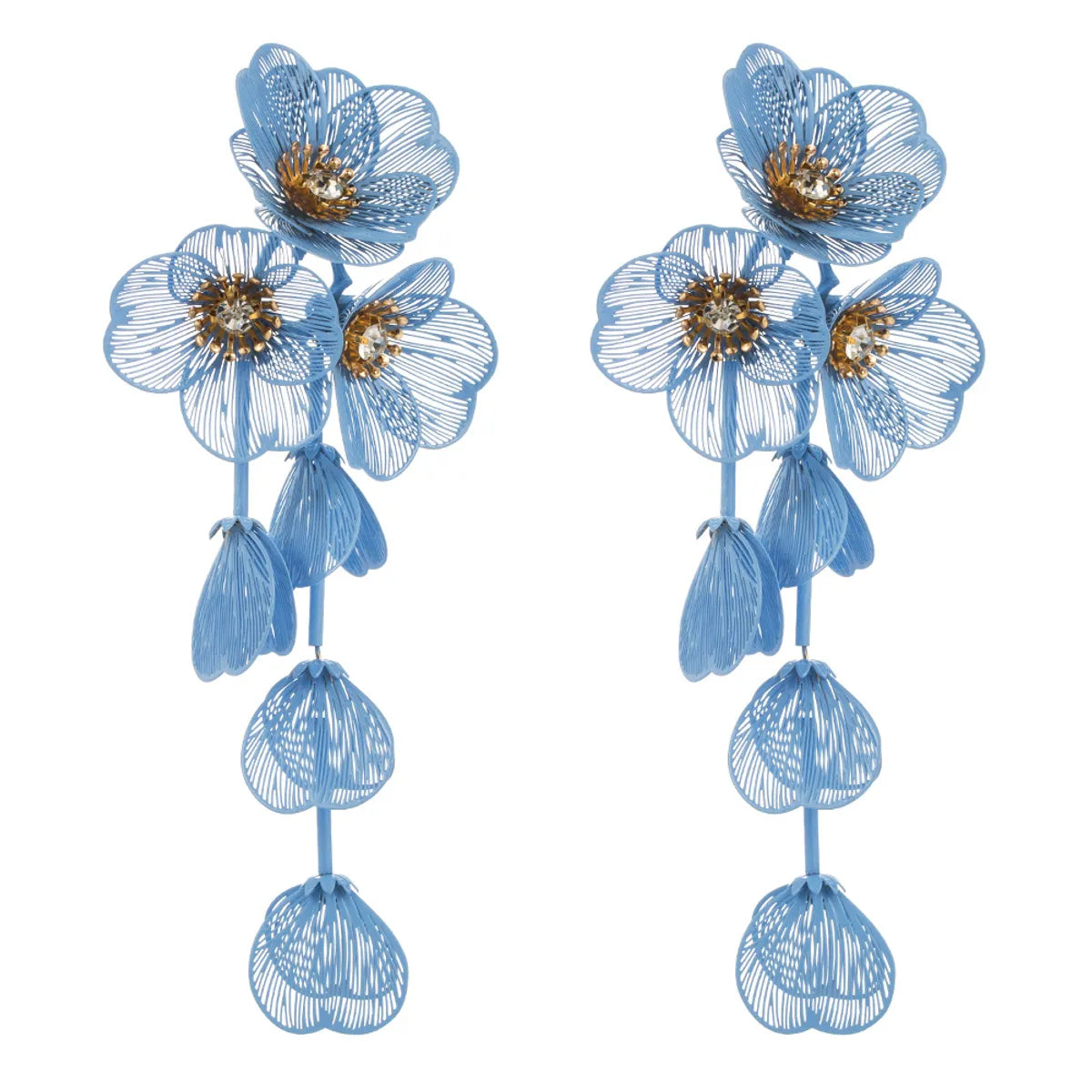 1 Pair Vacation Classic Style Flower Alloy Drop Earrings